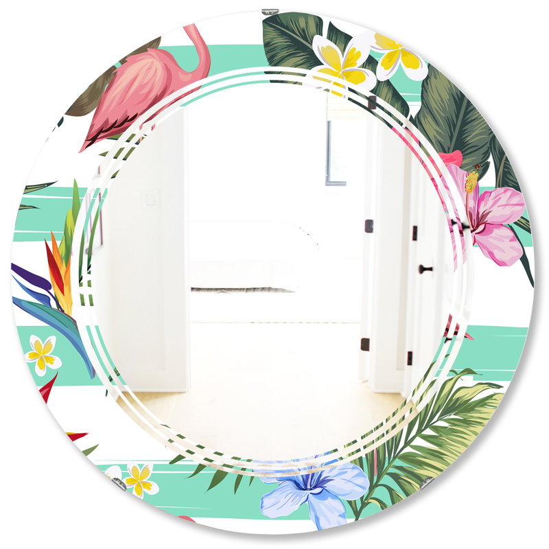 Miroir mural Elegant Blossom, H 31,5 po x l 31,5 po, Botanique