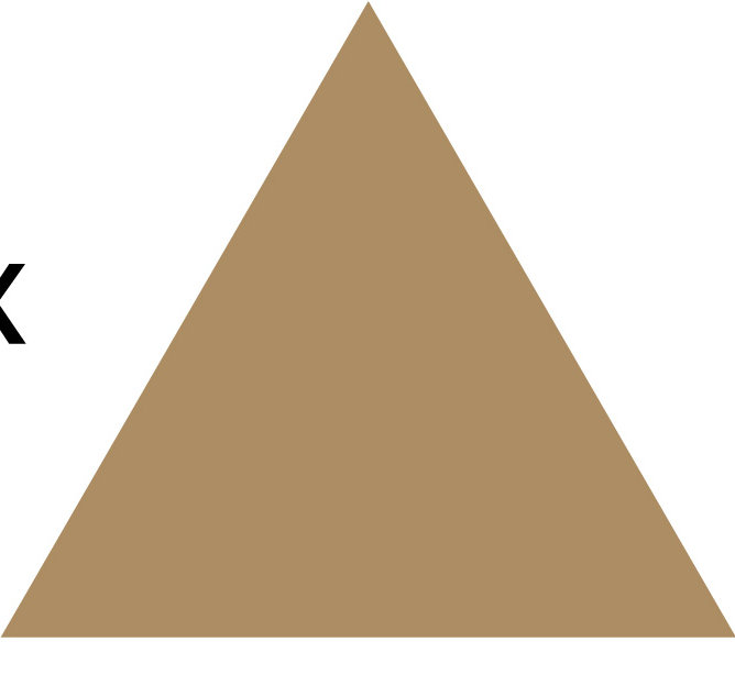 Décalcomanie murale motif triangle, Brun pâle, H 4 po x l 4 po x P 0,01 po