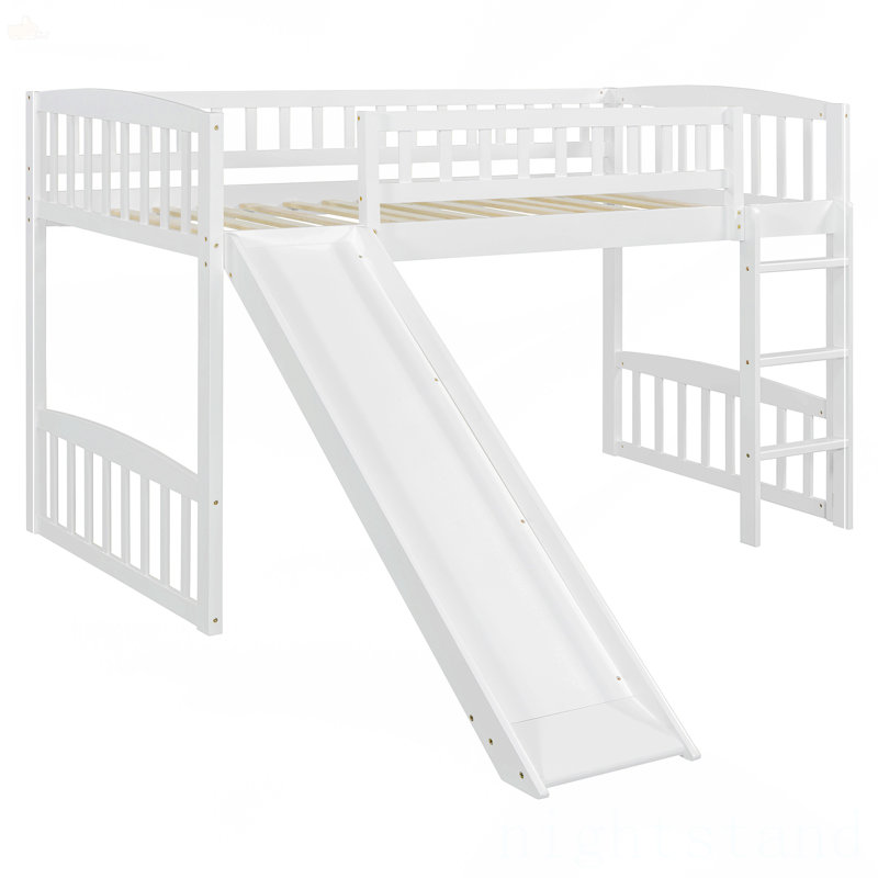 Lit mezzanine simple avec glissoire et échelle