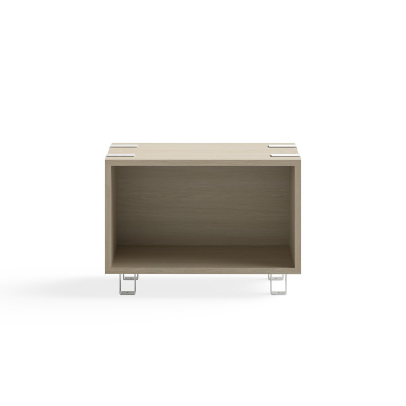 Modern Beige & White Laminated Wood Stackable Office Storage