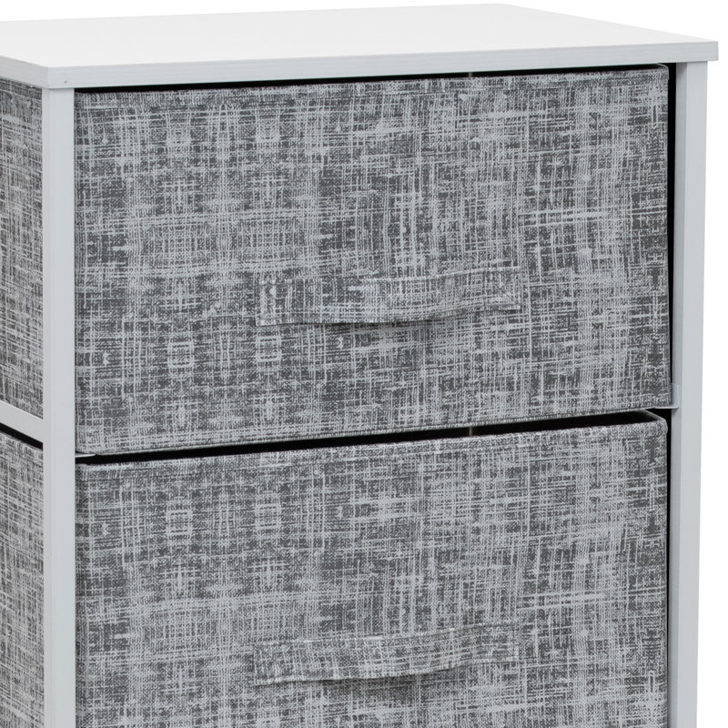 Commode 7 tiroirs - Gris / blanc, Blanc / gris