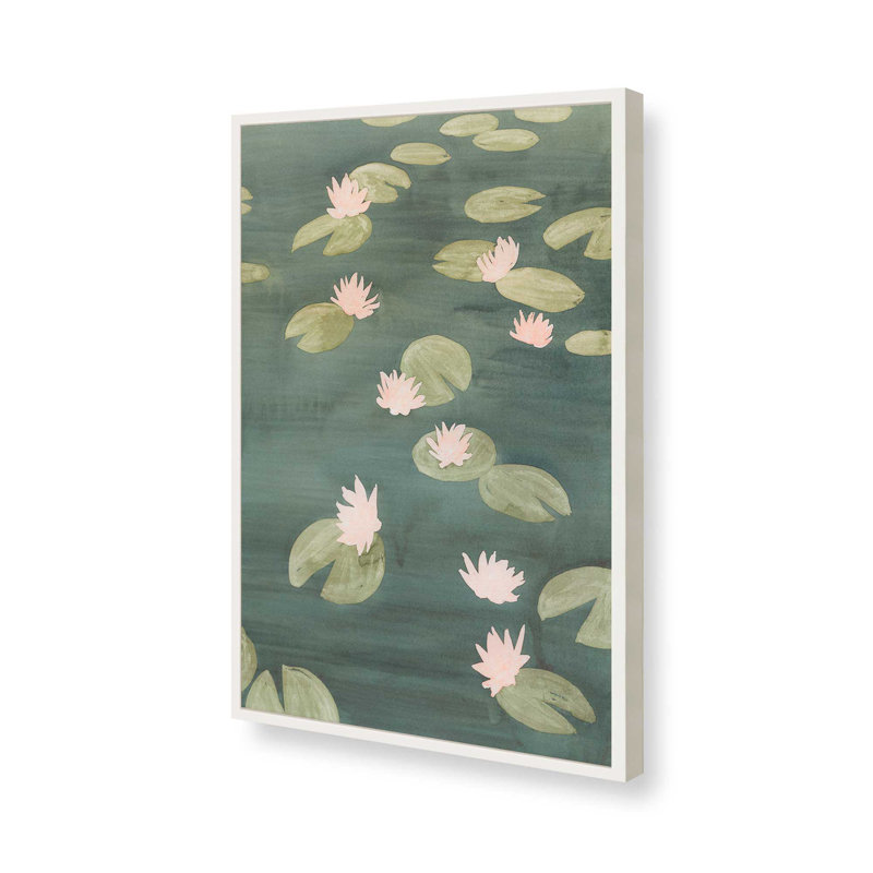 «Watercolor Water Lillies II» par Grace Popp, reproduction d'art, Reproduction encadrée d'une seule photo sans pass