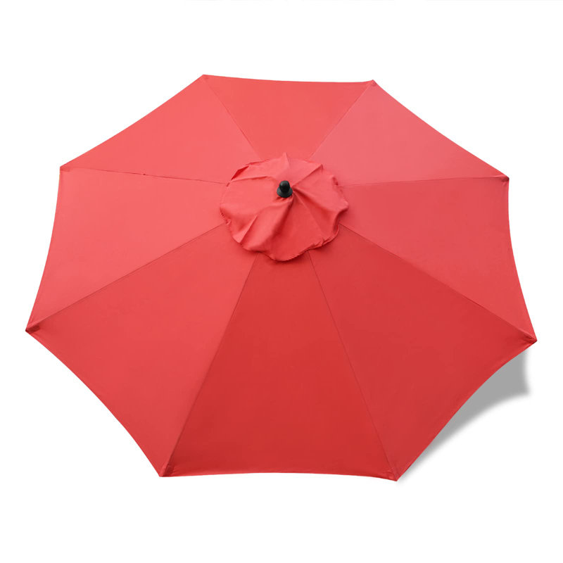 Red 9-Foot Waterproof UV-Resistant Patio Umbrella Canopy