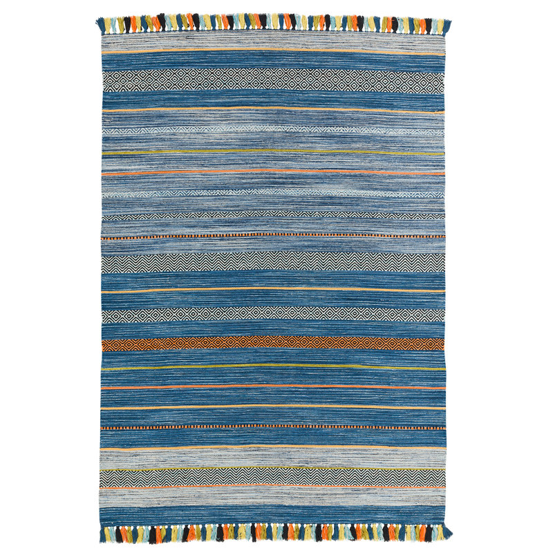 Ekrem Striped Hand Woven Area Rug, Rectangle 140 x 200cm