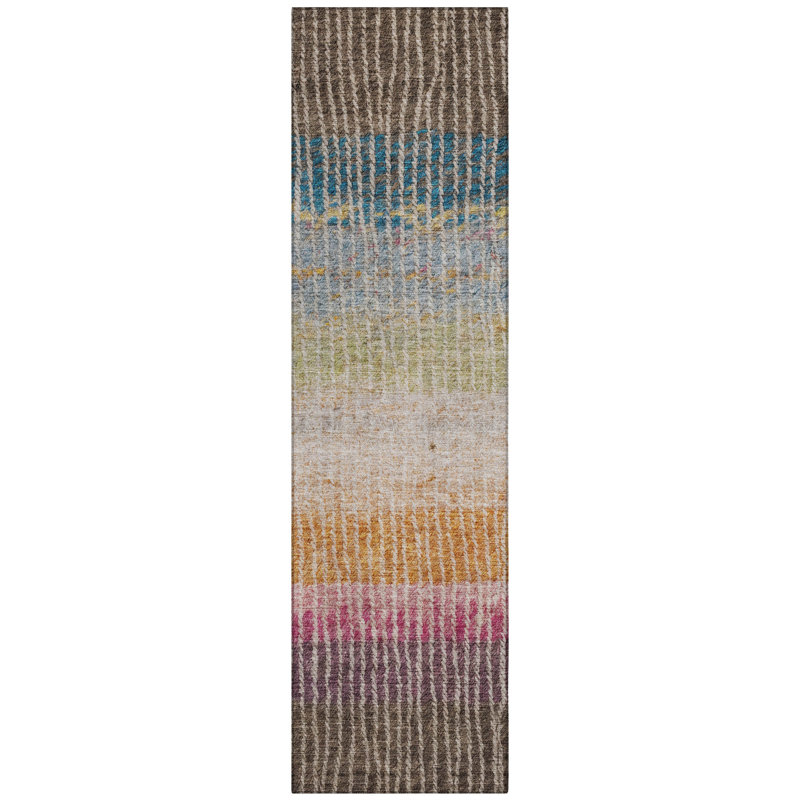 Machine Washable Indoor/Outdoor Chantille ACN2314 Stripes Rug, Runner 2'3" x 7'6"