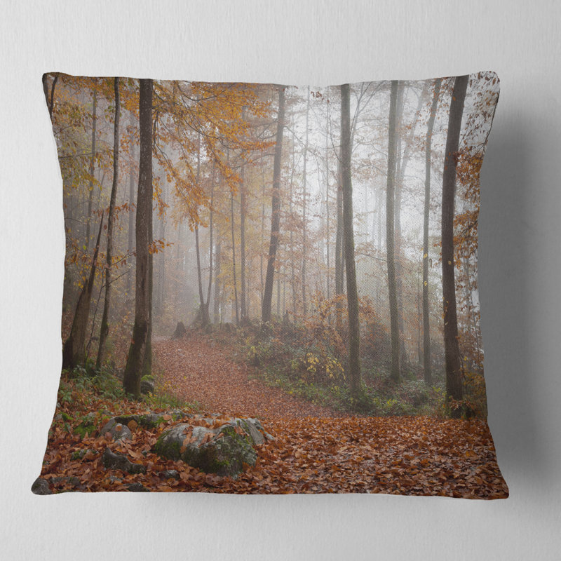 Coussin paysage paysage d'automne en Allemagne, 16 po x 1 po, Coussin décoratif
