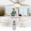 106cm 5-Blade Dimmable LED Ceiling Fan with Light Kit and Remote Control-1343982825-1343982826