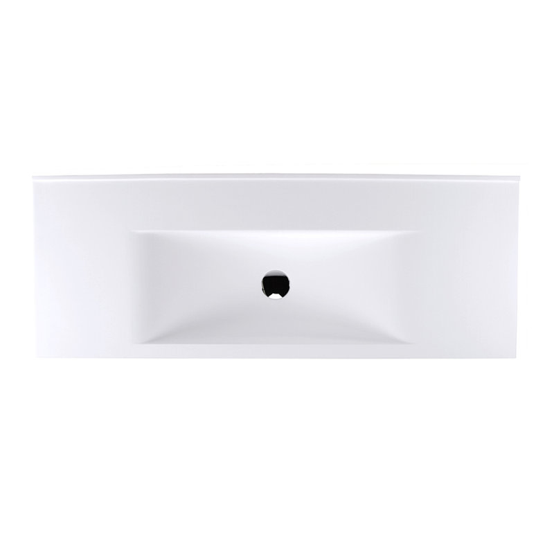 Spring Vanity Top, Matte White, 3 Hole - 8" Centers