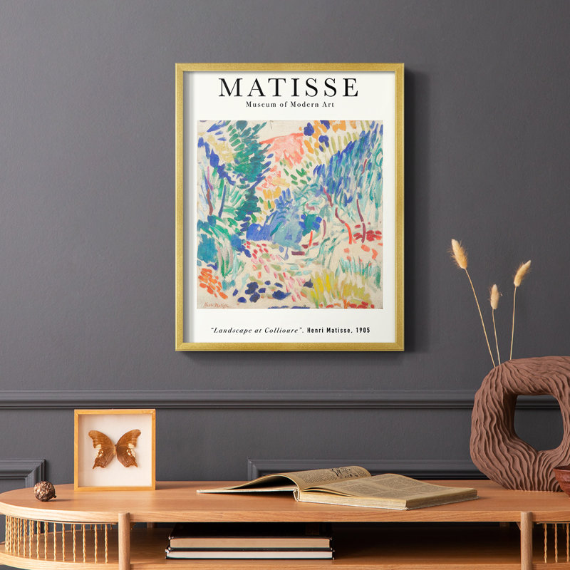 Matisse CL XXVI, reproduction encadrée - bois massif, H 20 po x l 16 po, Or