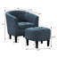 Aricely Upholstered Barrel Chair with Ottoman-1750862880