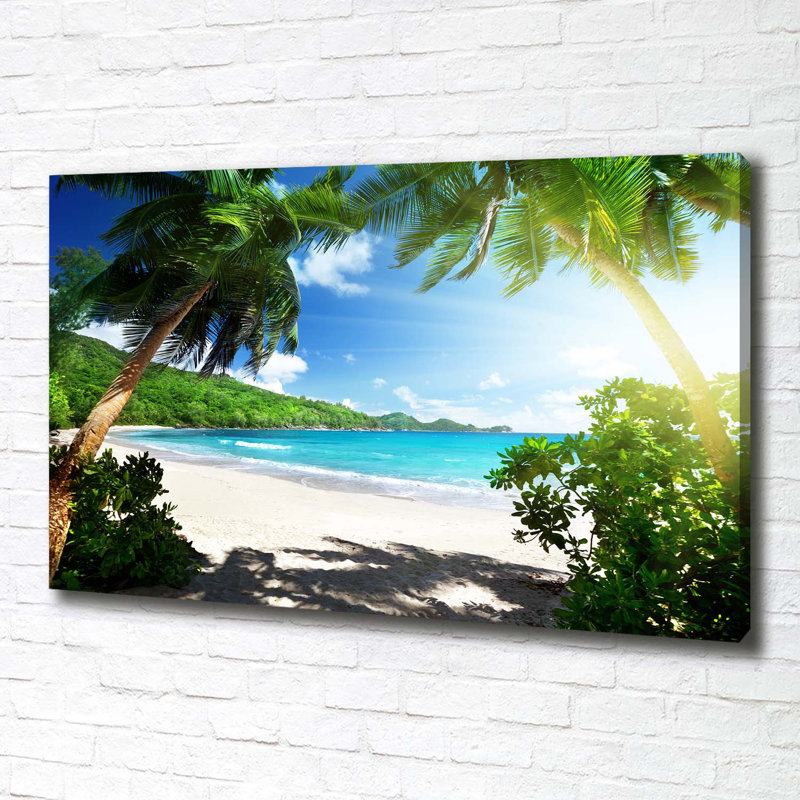 Seychelles Beach - Wrapped Canvas Print