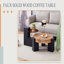 Table basse moderne et simple à double couche - plateau en verre brun transparent avec pieds en L en MDF noir. La conception détachable rend l'utilisation de l'espace plus flexible
