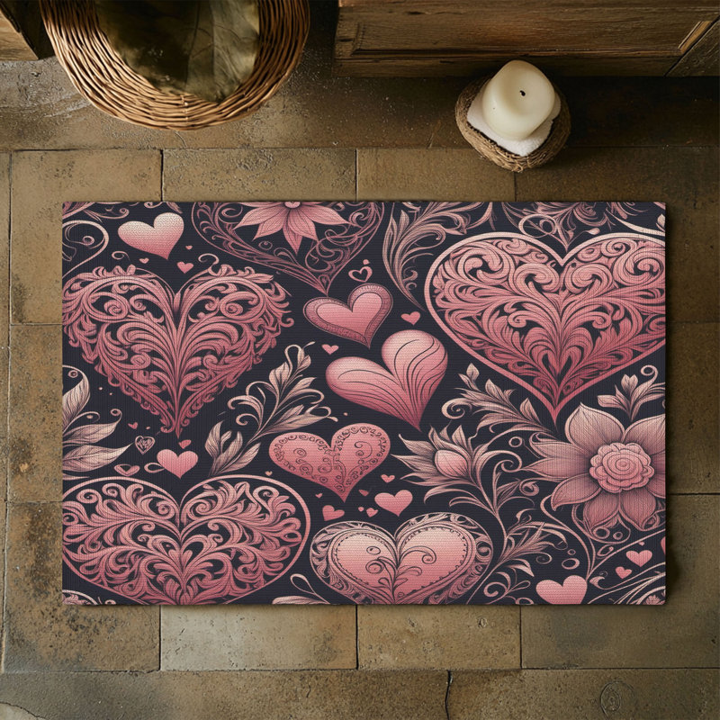 Tapis tressé Blush Love Embrace, Rectangulaire 3 pi x 5 pi