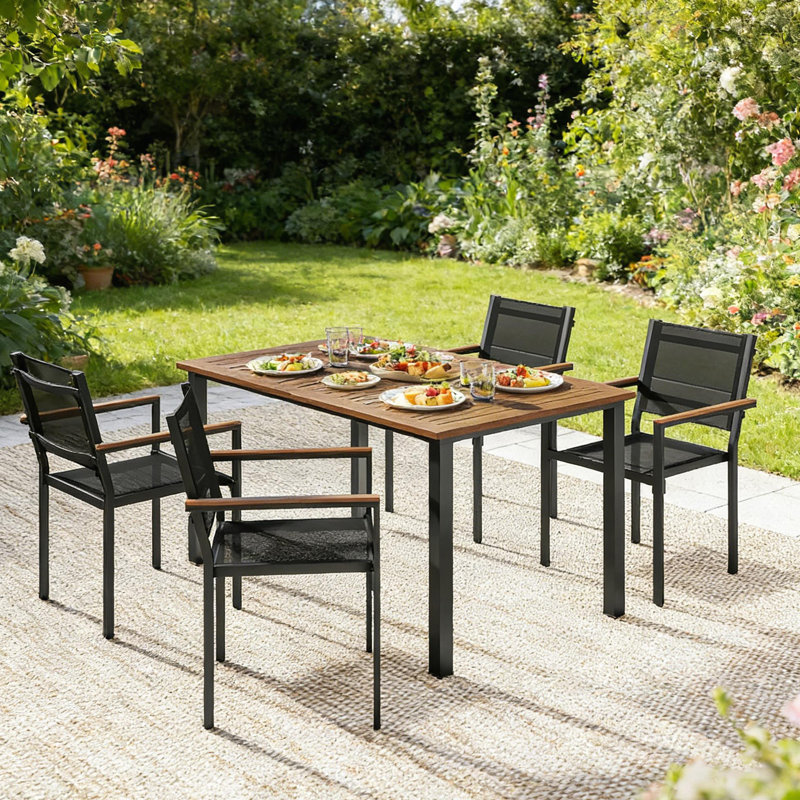 Ensemble de table et chaises de conversation, ensemble de salle à manger d'extérieur, ensemble de table et chaises de jardin