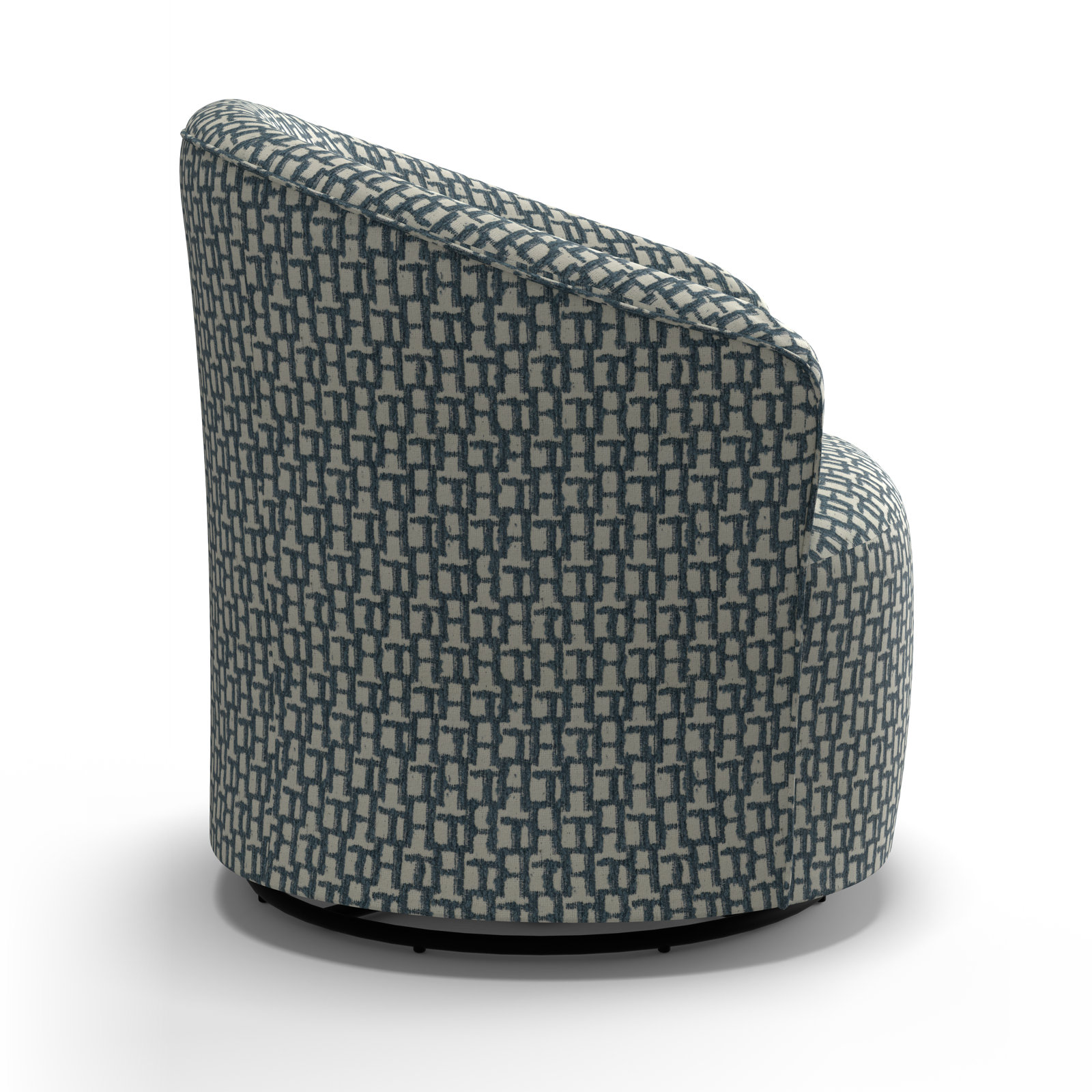 Jude Upholstered Swivel Nursery Chair, Sinatra Chambray Performance