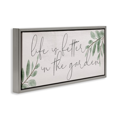 Life Is Better in Garden Floating Frame, design by Lil' Rue