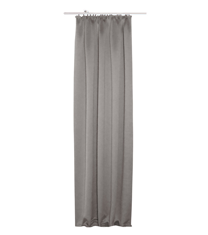 Maxton Pinch Pleat Blackout Single Curtain, Grey