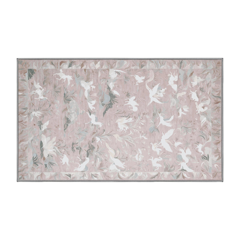 Machine Washable Gray Area Rug, Runner 2' x 5'