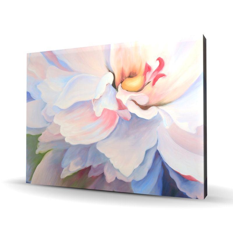 Fleur de couleur pastel - Toile contemporaine pour décoration de salon