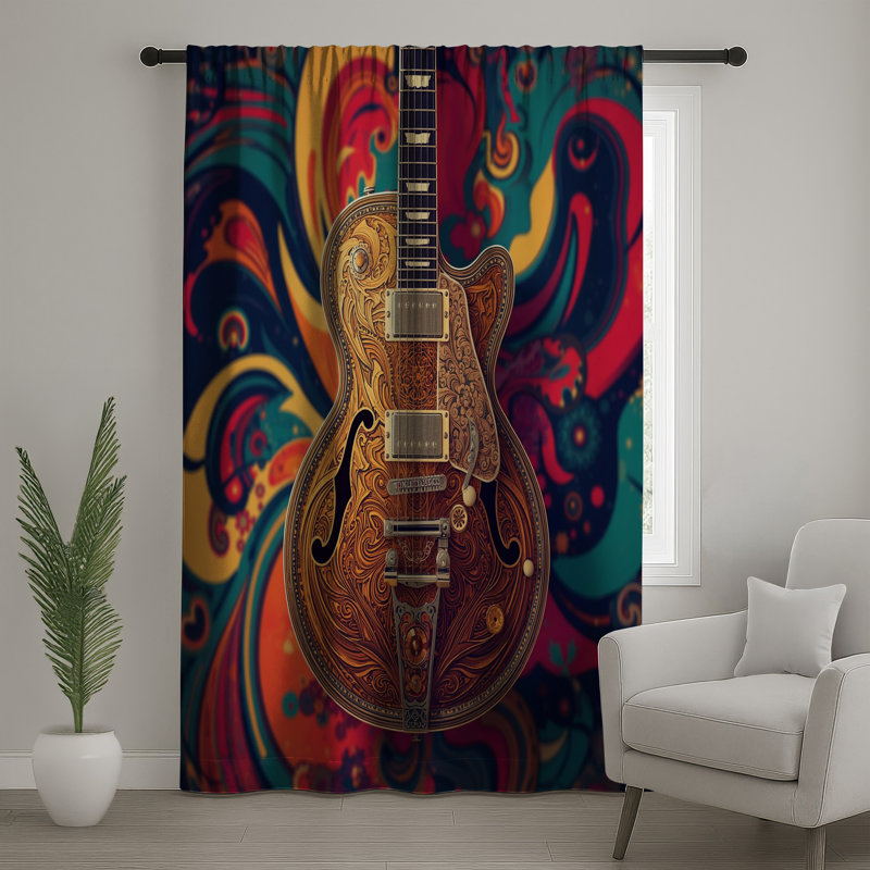 Rideaux de fenêtre à gravure complexe, voilages et rideaux occultant - 1 panneau, 50" x 80" - 1 Panel, Transparent