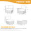  Ensemble de meubles de patio 6 pièces, ensemble de conversation modulaire en rotin noir-714796993-714796607