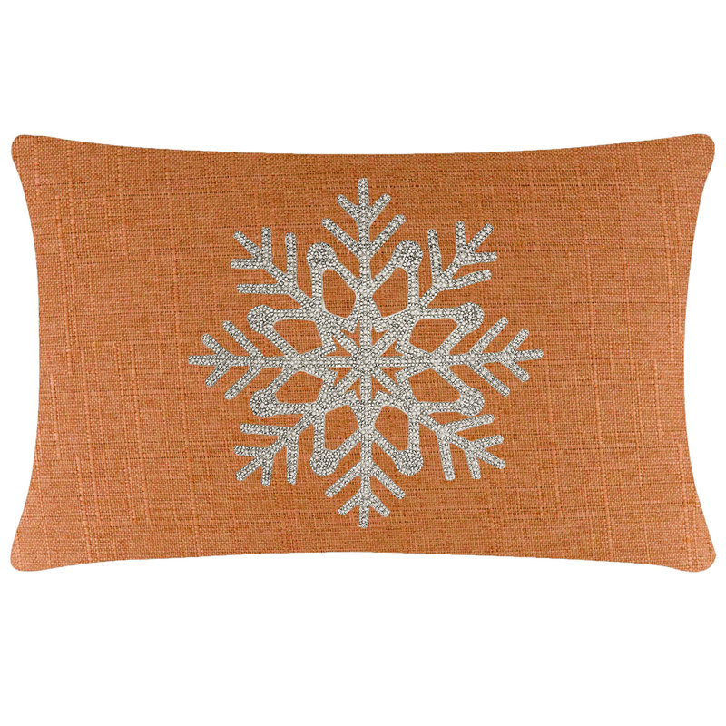 Coussin Sparkles Home | Strass et fausses perles | Rembourrage en plumes | Couleurs personnalisables, Orange