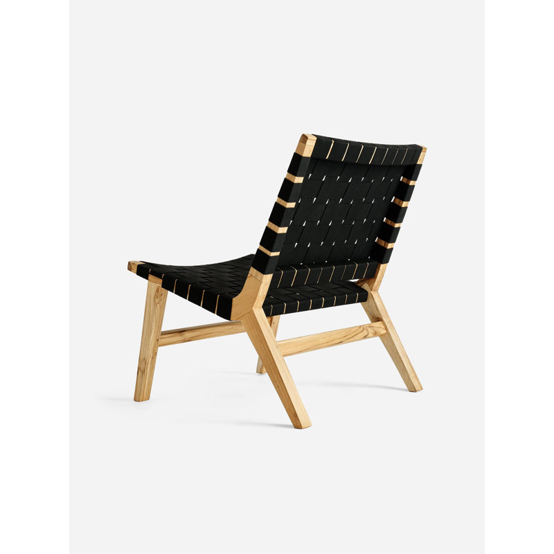 Casares Lounge Chair, Natural, Black/White Geometric
