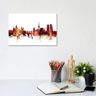Prague (Praha), Czech Republic Skyline by Michael Tompsett - Wrapped Canvas Gallery-Wrapped Canvas Giclée