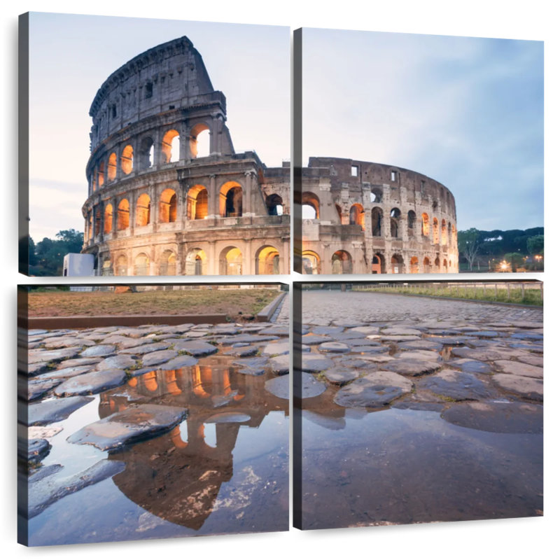 Lilie Sunrise Over Colosseum, 50" H x 50" W