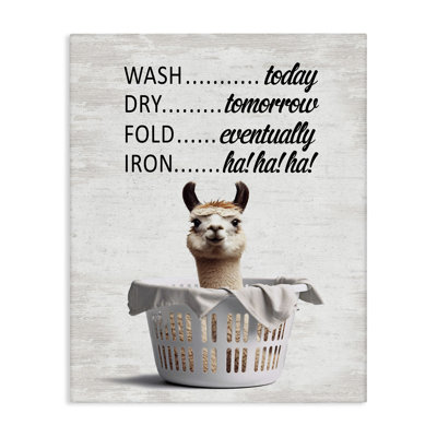 «Funny Laundry Timing Canvas», conception par Lettrage et doublure