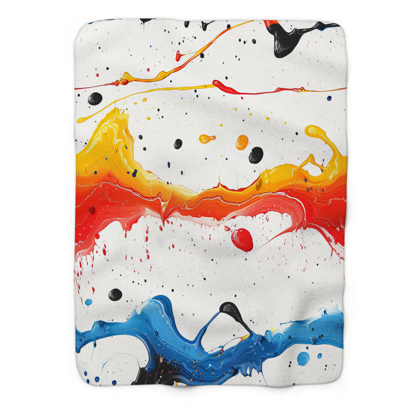 Paint Splash Art - couverture 1 pièce, Lit simple