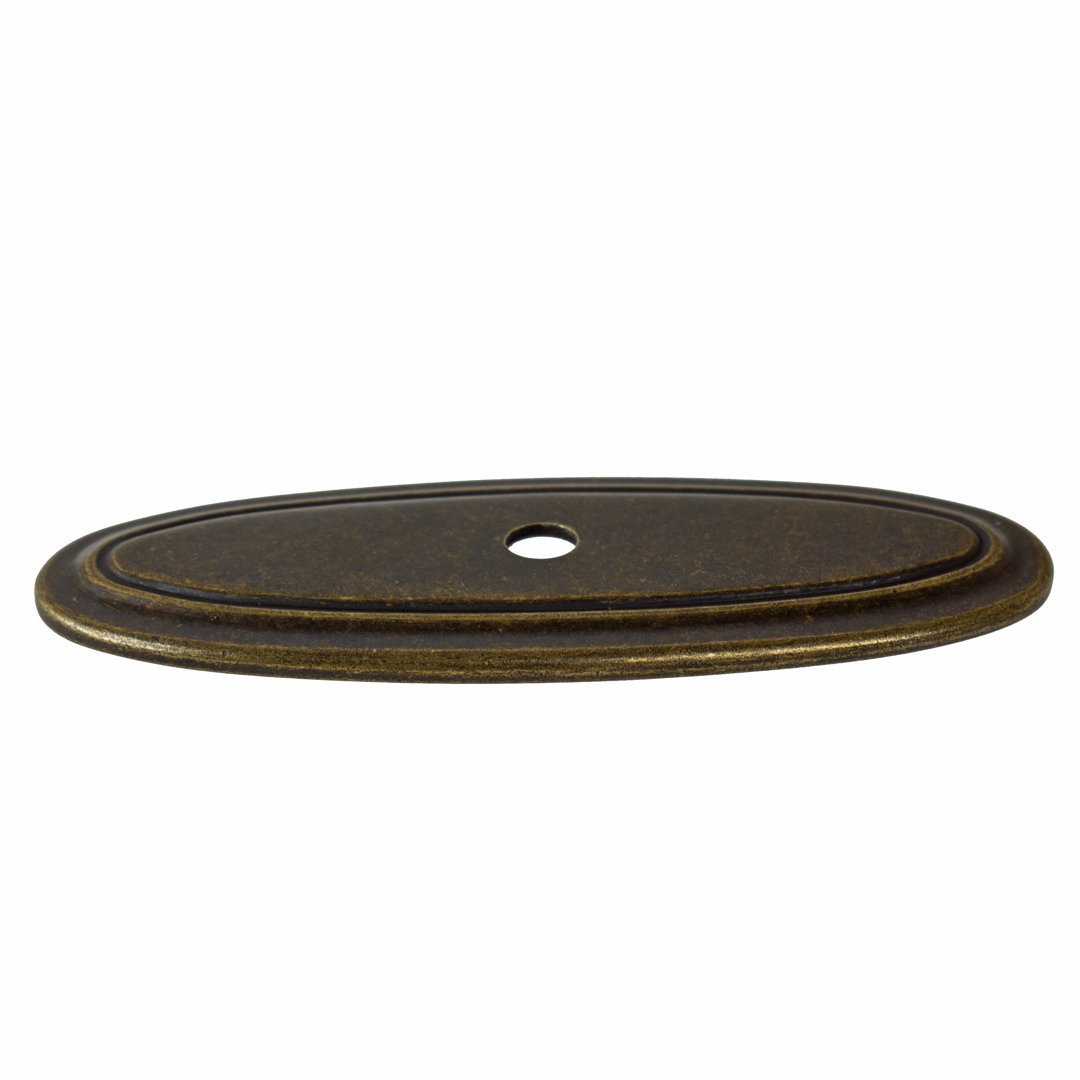 Thin Oblong Ring Cabinet Knob Backplate GlideRite Hardware 