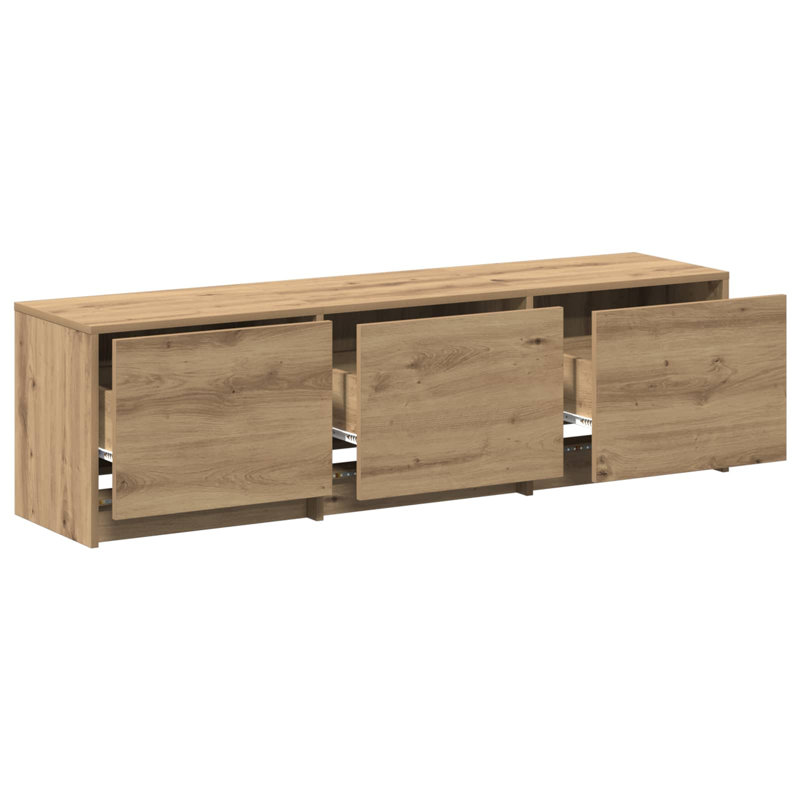 TV Stand, 40cmH x 140cmL x 34cmW, Artisan Oak