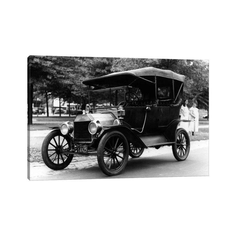 1920s Model T Ford Touring Car Automobile on Display During Parade 1 Piece Wrapped Canvas Wall Art