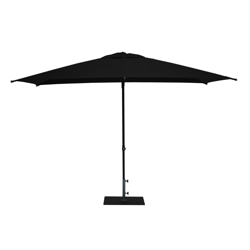 Arthos 300cm X 200cm Rectangular Market Parasol, Black