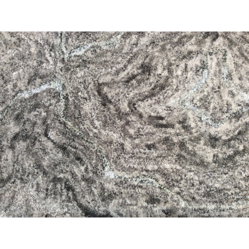 Tapis gris touffeté à la main Bodkin, Rectangle 8 pi 6 po x 11 pi 6 po