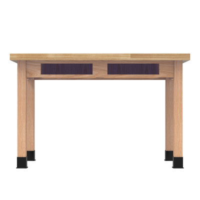 PerpetuLab Compartment Apron Table Series with Various Top and Size Options