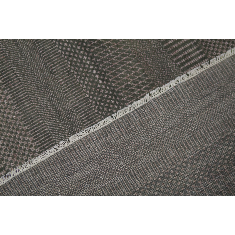 Wool Area Rug in Gray/Copper