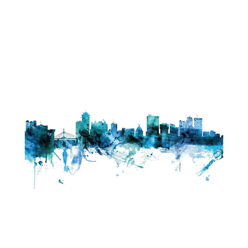 Winnipeg, Canada Skyline by Michael Tompsett - Wrapped Canvas Gallery-Wrapped Canvas Giclée, 20.32 cm H x 30.48 cm W