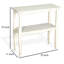 Table de bout d'appoint, bordure festonnée, acajou blanc patiné 28 po.-105906781