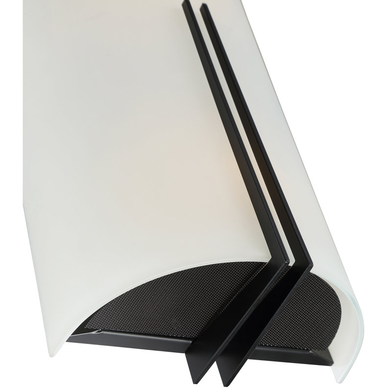 Plafonnier encastré haut 2 lumières Collazo, DEL intégrée, H 12,5 po x l 7,25 po x P 3,75 po, Noir mat