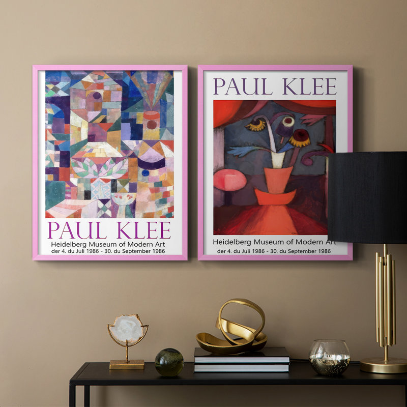 Klee Posters I-Premium, reproduction encadrée - prête à être accrochée - aucun clou requis - aucun clou requis, Rose