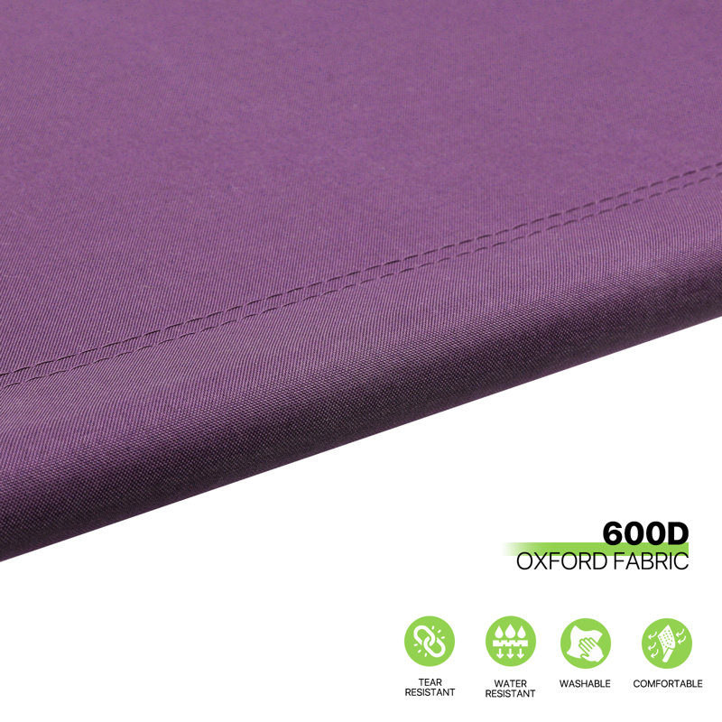 Purple Adjustable Folding Camping Cot with Pillow and Carry Bag