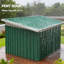 Remise extérieure en métal pour outils de jardin, avec fentes de ventilation et porte verrouillable, conception à finition simple, finition de 110,25 po: portes doubles, bonne circulation d'air, toit incliné, 109,89 lb, 66,31 po-129869169