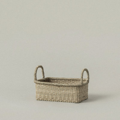 Lima Rectangular Seagrass Basket with Handles - Small