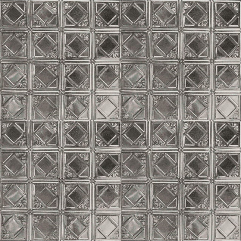 Carreaux de fer-blanc en métal avec dosseret de 2 pi x 2 pi (24 po x 24 po) American Tin Ceilings, Non fini