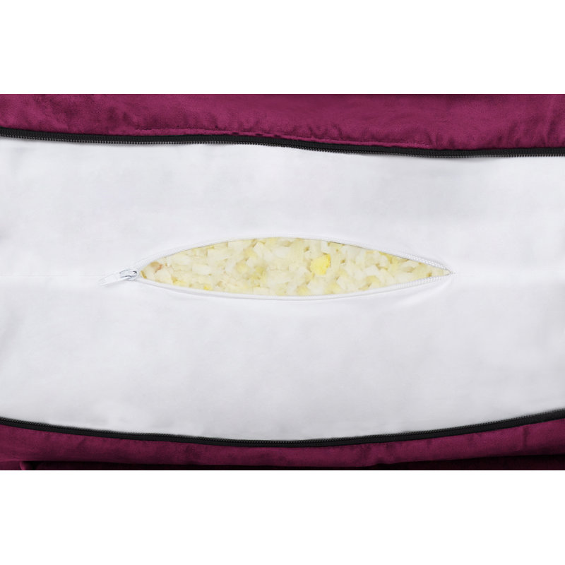 Microsuede Reversible Pillow Cover, Sliding Raspberry