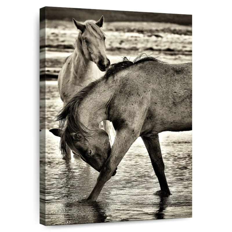 Brampt Summer Beach Horses I, 45" H x 30" W