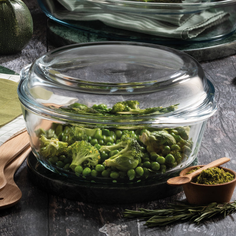 Pasabahce 3.15L Glass Round Dutch Oven