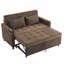 Canapé-lit, canapé-lit escamotable avec coussin de dossier réversible, canapé de salon